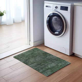 Piper Looms Chantille Geometric ACN777 Fern Machine Washable Area Rug Scatter Lifestyle Image Feature