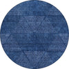Piper Looms Chantille Geometric ACN777 Navy Machine Washable Area Rug Round Main Image