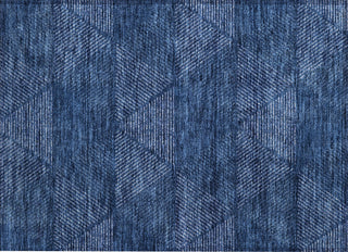 Piper Looms Chantille Geometric ACN777 Navy Machine Washable Area Rug Scatter Main Image