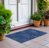 Piper Looms Chantille Geometric ACN777 Navy Machine Washable Area Rug Scatter Outdoor Lifestyle Image Feature
