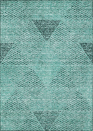Piper Looms Chantille Geometric ACN777 Teal Machine Washable Area Rug main image