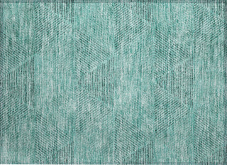 Piper Looms Chantille Geometric ACN777 Teal Machine Washable Area Rug Scatter Main Image