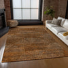 Piper Looms Chantille Geometric ACN777 Terracotta Machine Washable Area Rug Lifestyle Image Feature