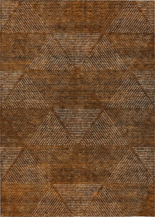 Piper Looms Chantille Geometric ACN777 Terracotta Machine Washable Area Rug main image