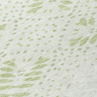 Piper Looms Chantille Floral ACN778 Aloe Machine Washable Area Rug Swatch Image