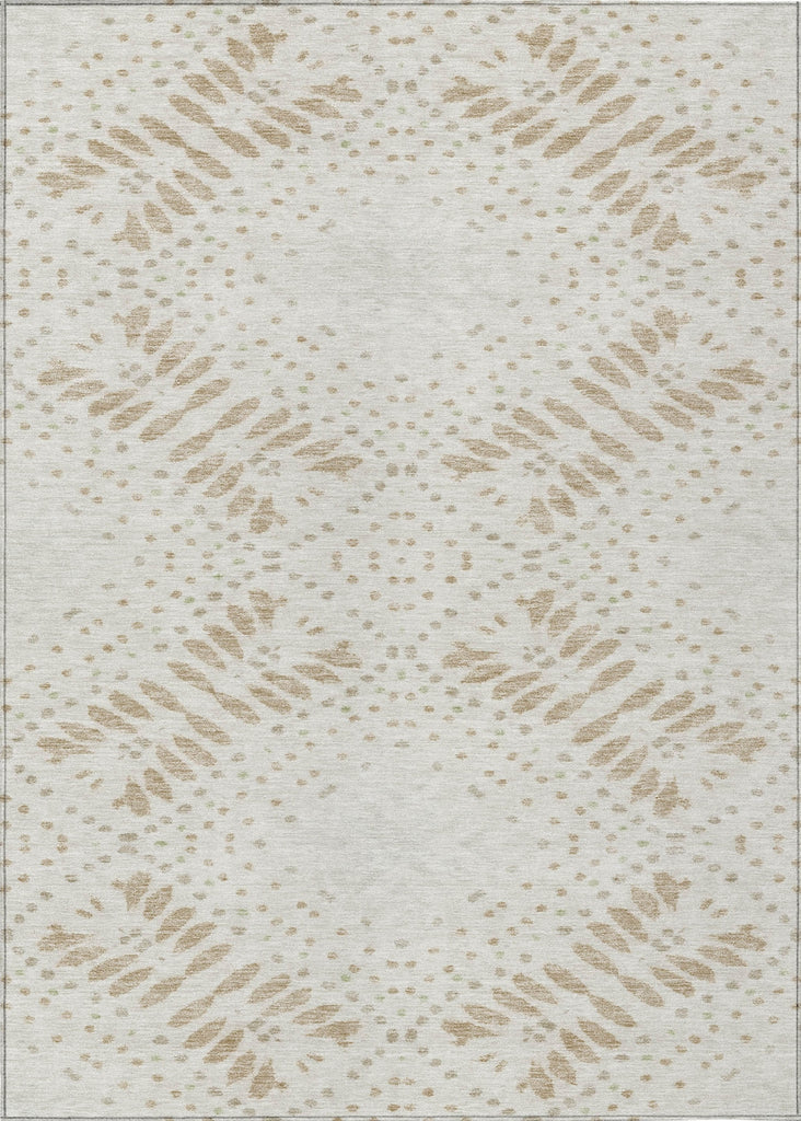 Piper Looms Chantille Floral ACN778 Beige Machine Washable Area Rug main image