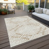 Piper Looms Chantille Floral ACN778 Beige Machine Washable Area Rug Outdoor Lifestyle Image Feature