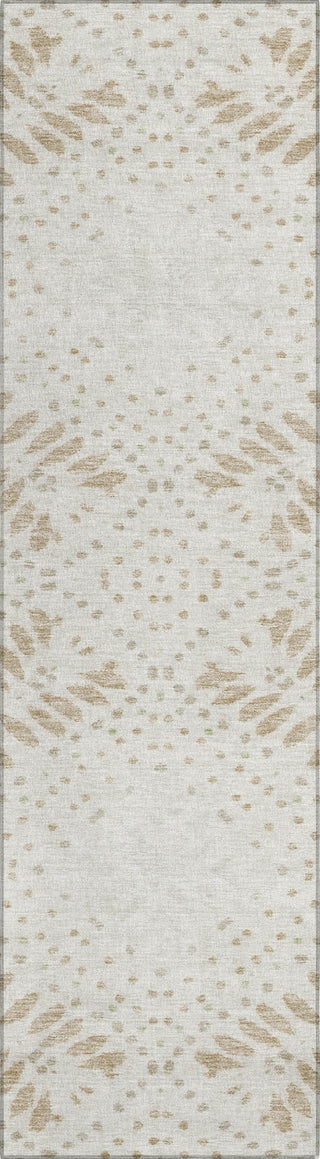 Piper Looms Chantille Floral ACN778 Beige Machine Washable Area Rug Runner Main Image