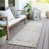 Piper Looms Chantille Floral ACN778 Beige Machine Washable Area Rug Runner Outdoor Lifestyle Image Feature