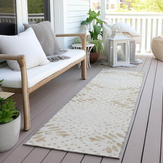 Piper Looms Chantille Floral ACN778 Beige Machine Washable Area Rug Runner Outdoor Lifestyle Image Feature