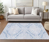 Piper Looms Chantille Floral ACN778 Blue Machine Washable Area Rug Lifestyle Image Feature