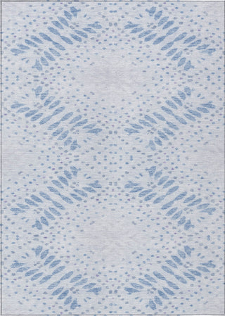 Piper Looms Chantille Floral ACN778 Blue Machine Washable Area Rug main image