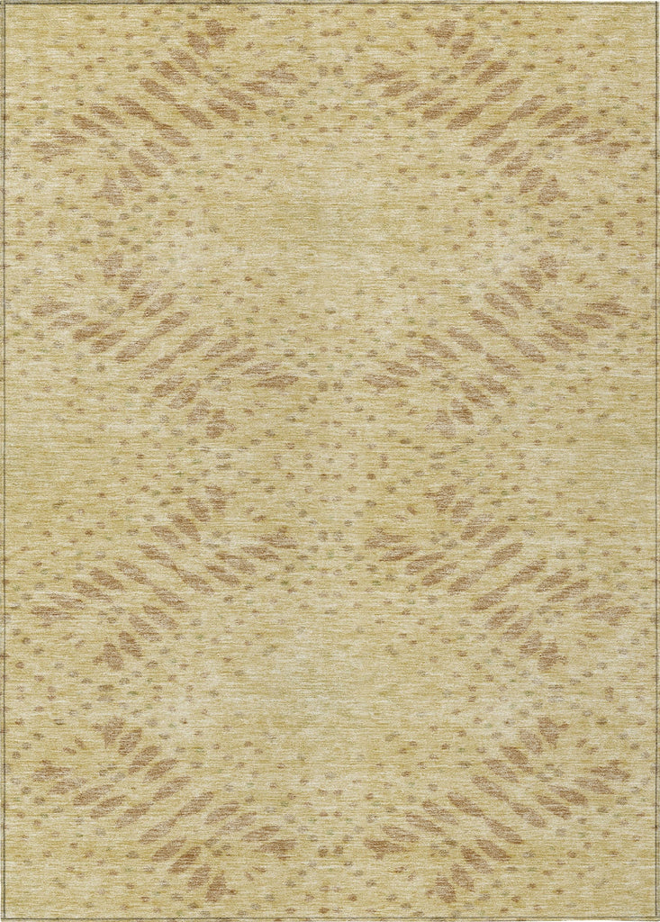 Piper Looms Chantille Floral ACN778 Gold Machine Washable Area Rug main image