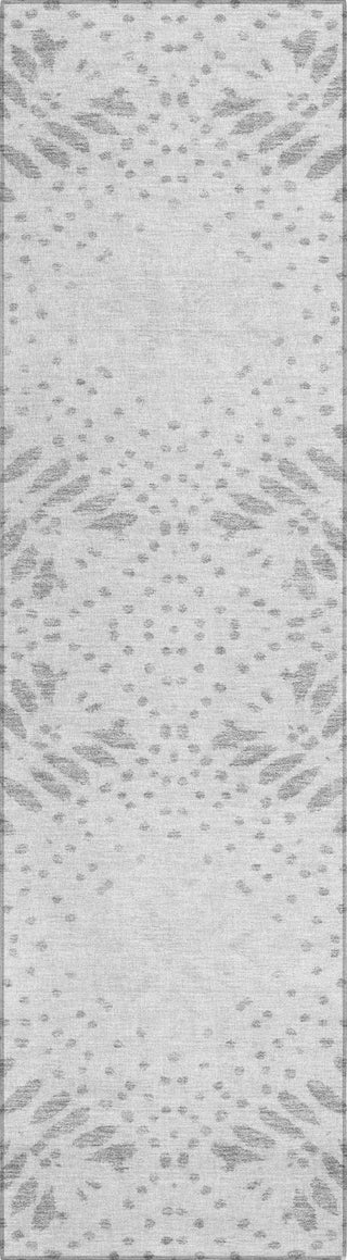 Piper Looms Chantille Floral ACN778 Gray Machine Washable Area Rug Runner Main Image
