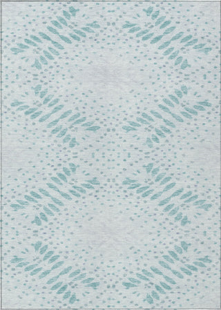 Piper Looms Chantille Floral ACN778 Teal Machine Washable Area Rug main image