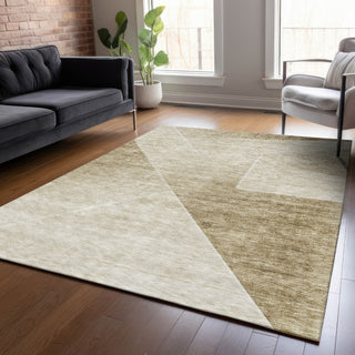 Piper Looms Chantille Modern ACN779 Beige Machine Washable Area Rug Lifestyle Image Feature