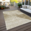 Piper Looms Chantille Modern ACN779 Beige Machine Washable Area Rug Outdoor Lifestyle Image Feature