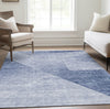 Piper Looms Chantille Modern ACN779 Blue Machine Washable Area Rug Lifestyle Image Feature