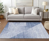 Piper Looms Chantille Modern ACN779 Blue Machine Washable Area Rug Lifestyle Image Feature