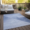 Piper Looms Chantille Modern ACN779 Blue Machine Washable Area Rug Outdoor Lifestyle Image Feature