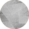Piper Looms Chantille Modern ACN779 Gray Machine Washable Area Rug Round Main Image