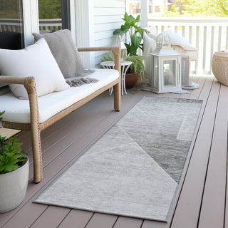 Piper Looms Chantille Modern ACN779 Gray Machine Washable Area Rug Runner Outdoor Lifestyle Image Feature
