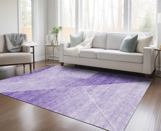 Piper Looms Chantille Modern ACN779 Purple Machine Washable Area Rug Lifestyle Image Feature