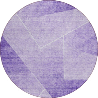 Piper Looms Chantille Modern ACN779 Purple Machine Washable Area Rug Round Main Image