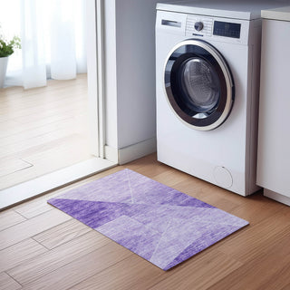 Piper Looms Chantille Modern ACN779 Purple Machine Washable Area Rug Scatter Lifestyle Image Feature