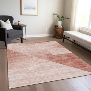 Piper Looms Chantille Modern ACN779 Salmon Machine Washable Area Rug Lifestyle Image Feature