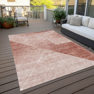 Piper Looms Chantille Modern ACN779 Salmon Machine Washable Area Rug Outdoor Lifestyle Image Feature