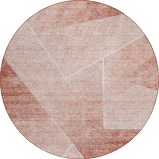 Piper Looms Chantille Modern ACN779 Salmon Machine Washable Area Rug Round Main Image