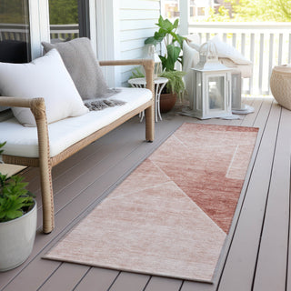 Piper Looms Chantille Modern ACN779 Salmon Machine Washable Area Rug Runner Outdoor Lifestyle Image Feature