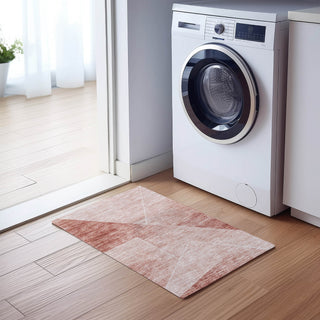 Piper Looms Chantille Modern ACN779 Salmon Machine Washable Area Rug Scatter Lifestyle Image Feature