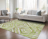 Piper Looms Chantille Diamonds ACN780 Green Machine Washable Area Rug Lifestyle Image Feature