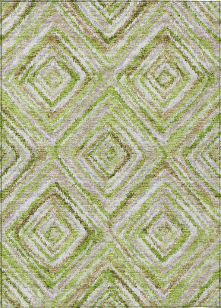 Piper Looms Chantille Diamonds ACN780 Green Machine Washable Area Rug main image