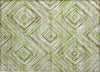 Piper Looms Chantille Diamonds ACN780 Green Machine Washable Area Rug Scatter Main Image