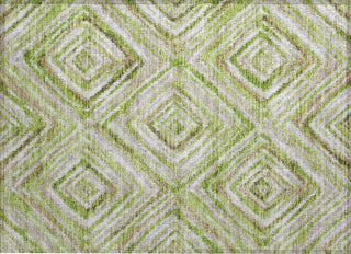 Piper Looms Chantille Diamonds ACN780 Green Machine Washable Area Rug Scatter Main Image