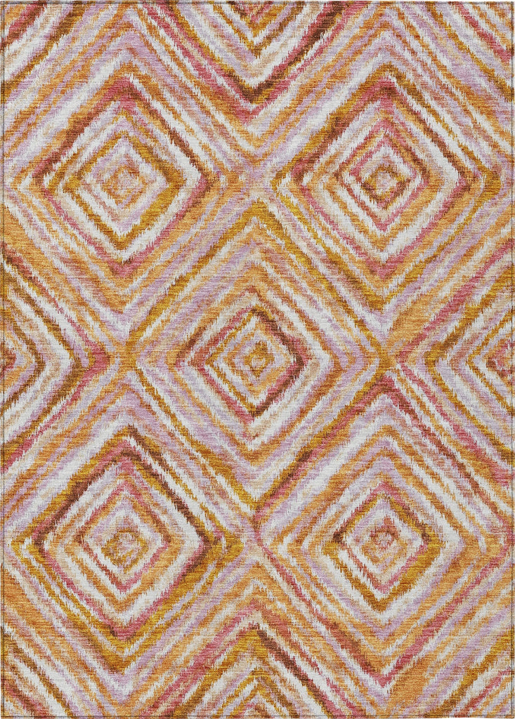 Piper Looms Chantille Diamonds ACN780 Orange Machine Washable Area Rug main image