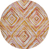 Piper Looms Chantille Diamonds ACN780 Orange Machine Washable Area Rug Round Main Image