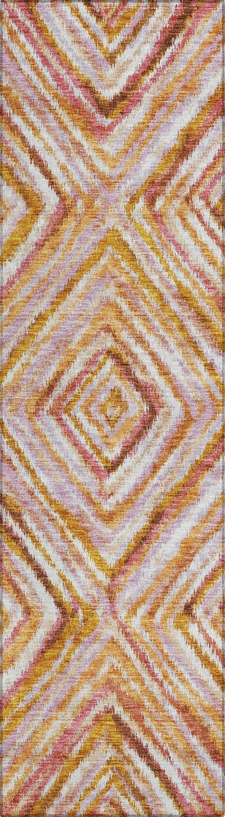 Piper Looms Chantille Diamonds ACN780 Orange Machine Washable Area Rug Runner Main Image