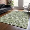 Piper Looms Chantille Diamonds ACN781 Aloe Machine Washable Area Rug Lifestyle Image Feature