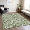 Piper Looms Chantille Diamonds ACN781 Aloe Machine Washable Area Rug Lifestyle Image Feature