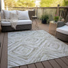 Piper Looms Chantille Diamonds ACN781 Beige Machine Washable Area Rug Outdoor Lifestyle Image Feature