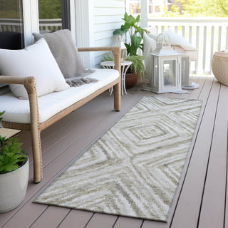 Piper Looms Chantille Diamonds ACN781 Beige Machine Washable Area Rug Runner Outdoor Lifestyle Image Feature