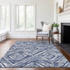 Piper Looms Chantille Diamonds ACN781 Blue Machine Washable Area Rug Lifestyle Image Feature