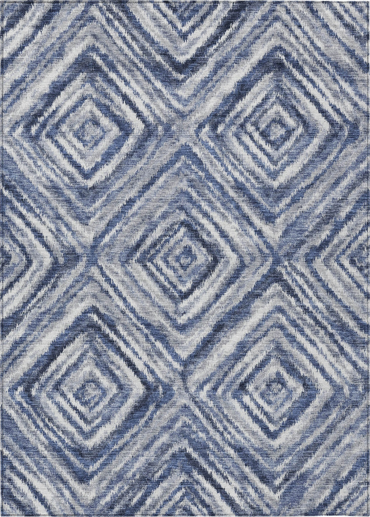 Piper Looms Chantille Diamonds ACN781 Blue Machine Washable Area Rug main image