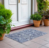 Piper Looms Chantille Diamonds ACN781 Blue Machine Washable Area Rug Scatter Outdoor Lifestyle Image Feature