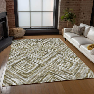 Piper Looms Chantille Diamonds ACN781 Brown Machine Washable Area Rug Lifestyle Image Feature