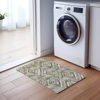 Piper Looms Chantille Diamonds ACN781 Brown Machine Washable Area Rug Scatter Lifestyle Image Feature
